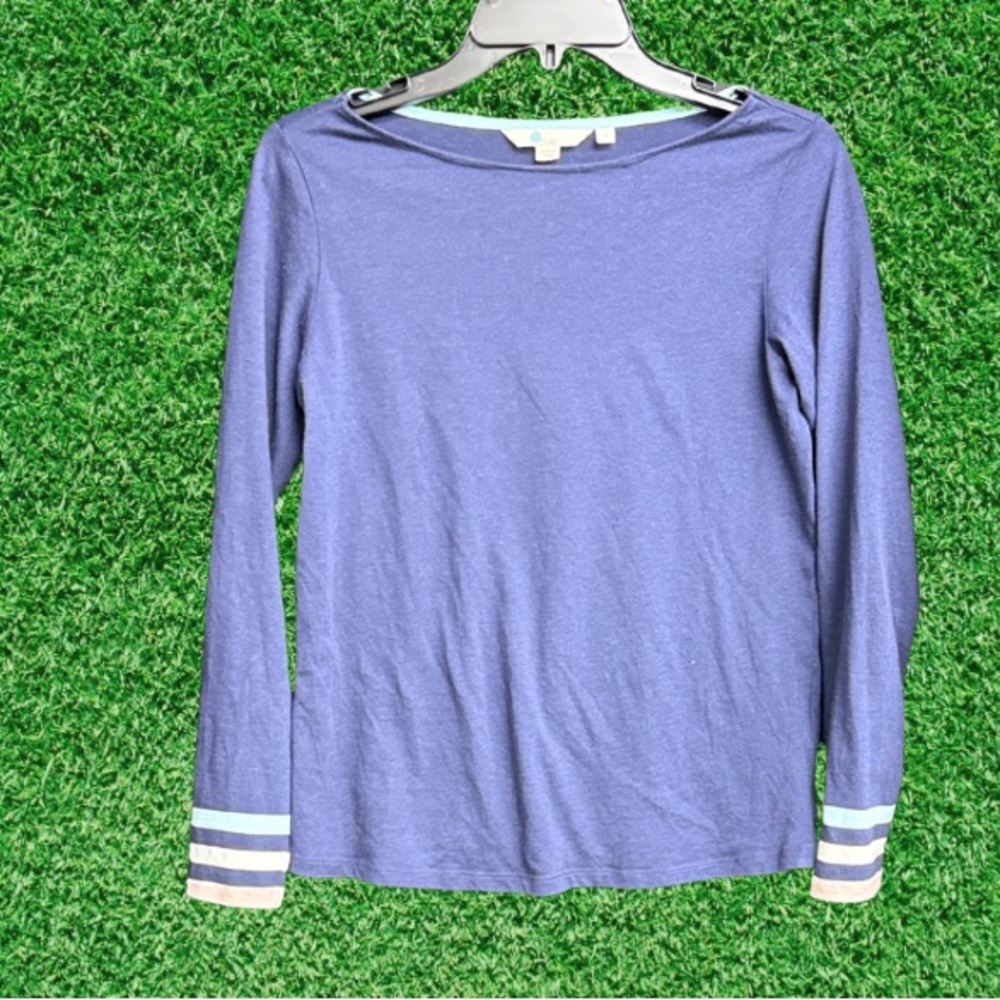 Boden Stripe Sleeve Top size Small